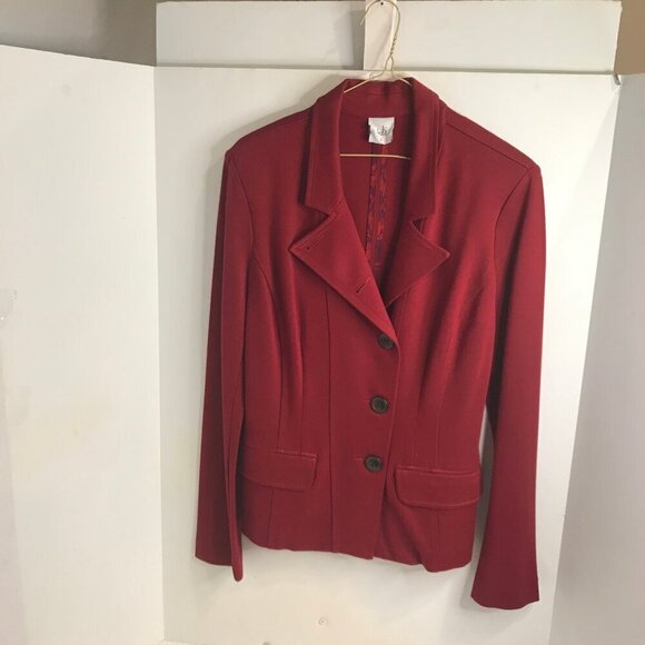 CAbi Jackets & Blazers - CABI WOMENS RHUBARD BLAZER KNIT JACKET SIZE 6